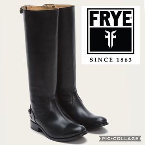 Frye Melissa Button Back Zip Boot {Black} 7